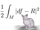 The core theme of the paper is the distance of a deformation
 from the rotation group as an energy. All else follows (including the
 bunny).