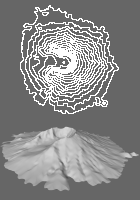 Reconstruction of Mt. St. Helens from contour lines