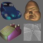 Subdivision surfaces can be tesselated on the GPU including support for features such as adaptive subdivision