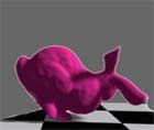 Frame from a simulation of elastic material.