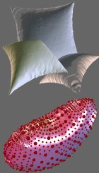 Pillows and balloons modeled with CHARMS.