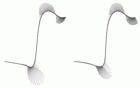 Comparison of curvature distribution along two alternative interpolatory subdivision schemes