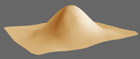 Smooth function constructed over an irregular mesh.