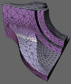 Adaptive, multiresolution representation of a machine part with exactly resolved features (edges, corners) and guaranteed error (1%)