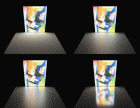 Transition of diffuse to highly specular reflection simulated with a wavelet solver