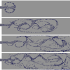 Frames from a Navier-Stokes solver running in real time on the GeForce FX