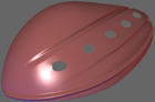 Design study for a bicycle helmet using multiresolution geometry enhanced with feature editing