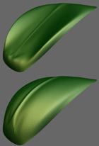 Bug hoods optimized with respect to weight and stiffness using this shell modeling with subdivision surfaces